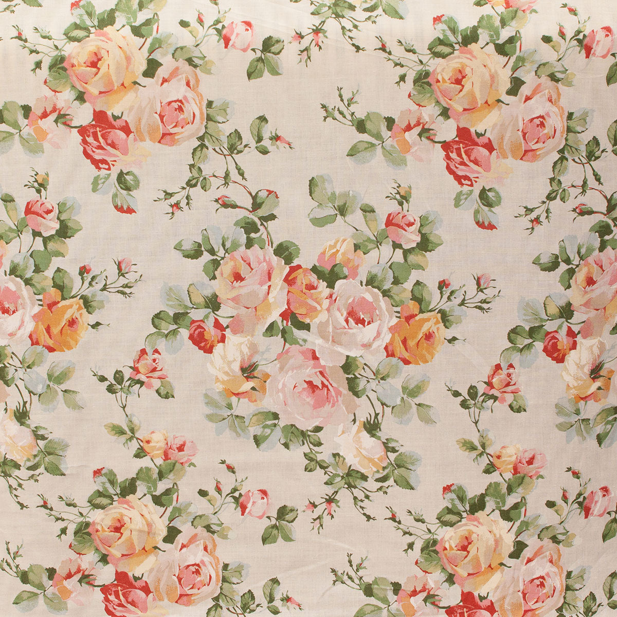 Floral pattern with roses on a beige background