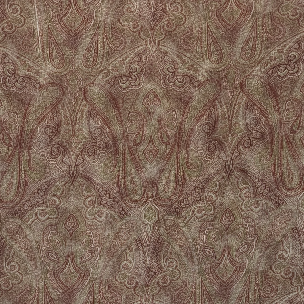 Red paisley fabric