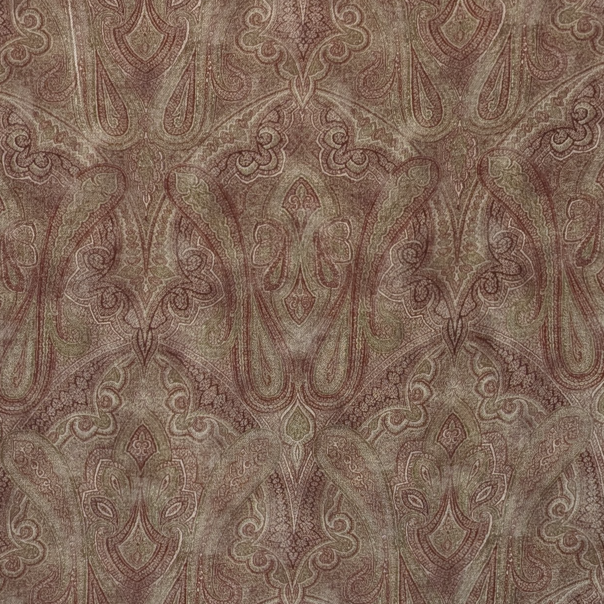Red paisley fabric