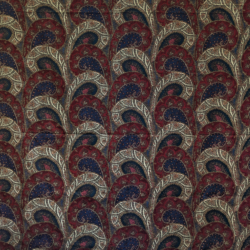 Nina Campbell ‘Simla’ red blue Remnant sold as 1 piece