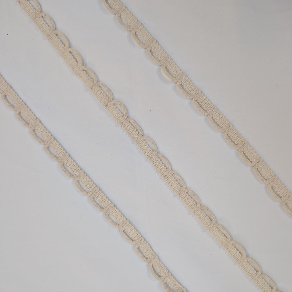 Absolutely Fabrics ‘Small Looped Trim' Cream