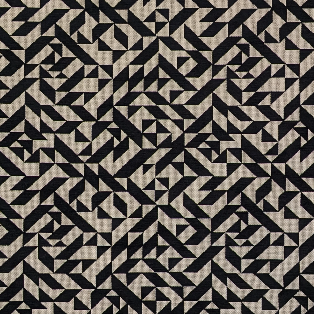 Geometric pattern with black and beige shapes