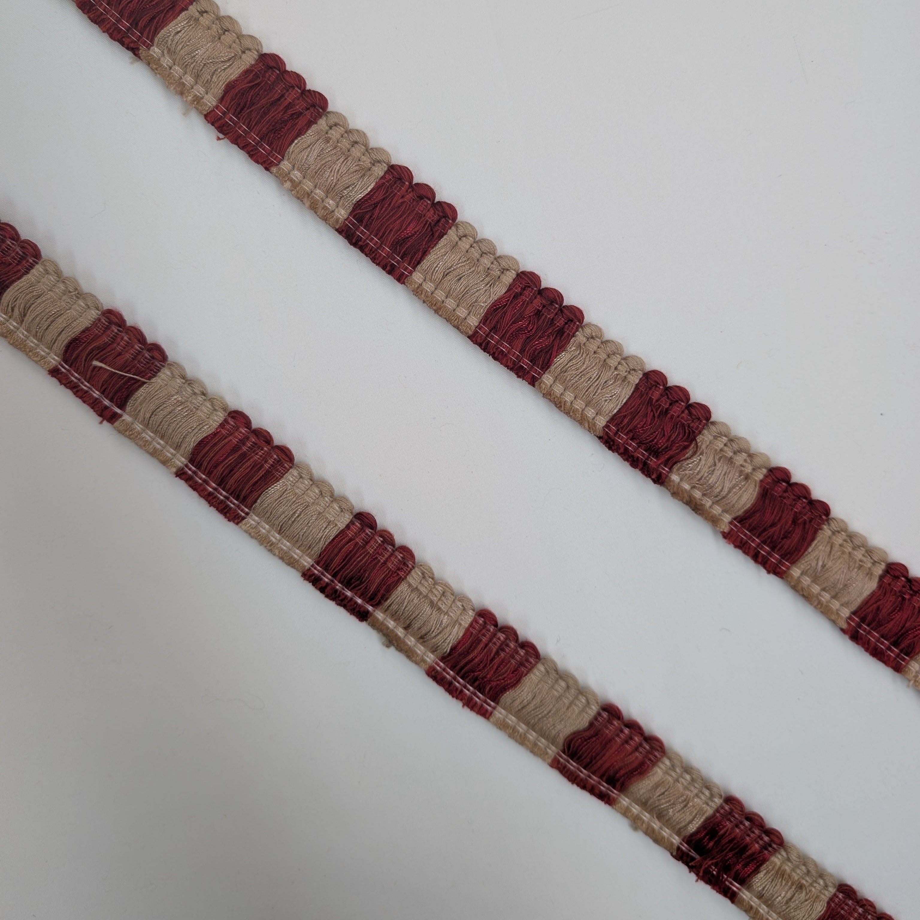 Absolutely Fabrics ‘Two Toned Roche' Red Cream