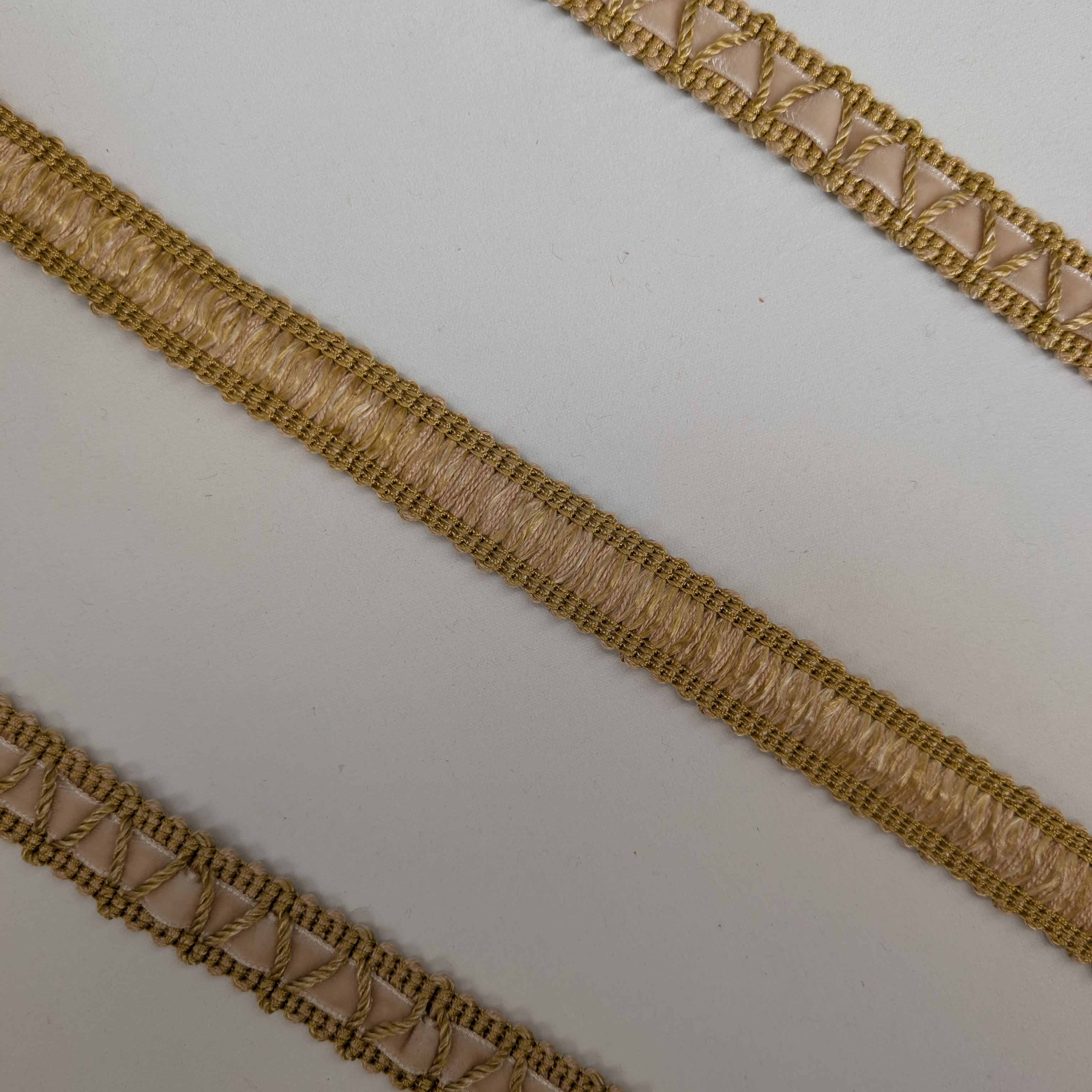 Flat gold velvet braid