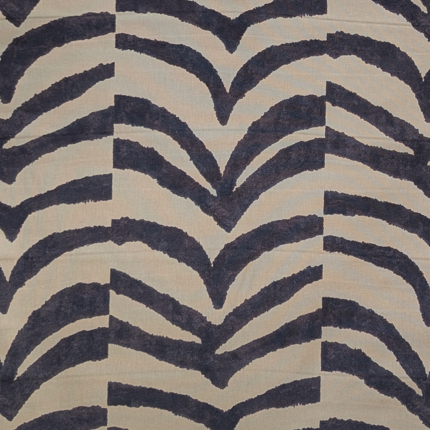Zebra animal print fabric brown and beige