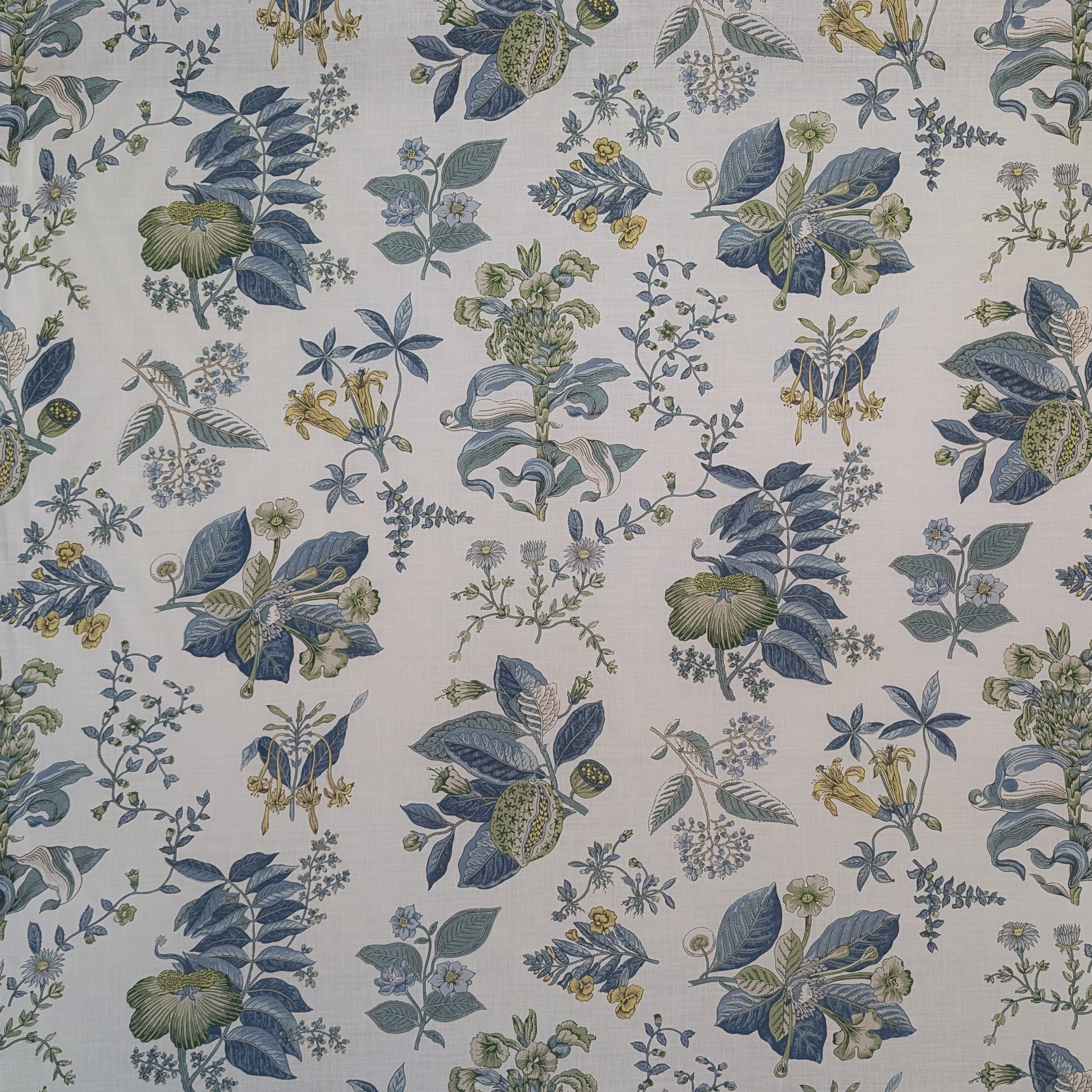 Floral and leaf pattern on a light background